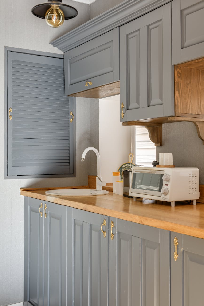 gray cabinets in the kitchen How to Make Your Kitchen Look New Again