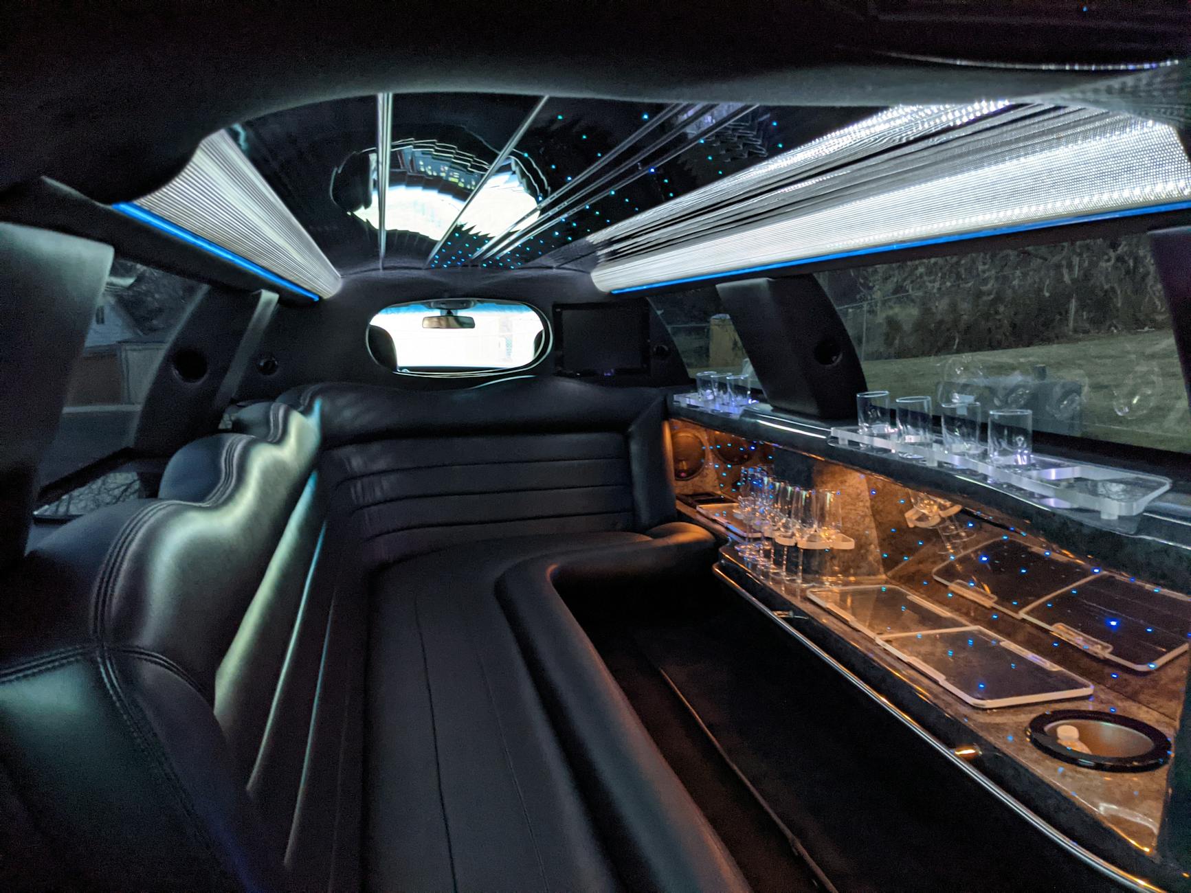 black limousine interior Add Luxury to Your Next Vacation