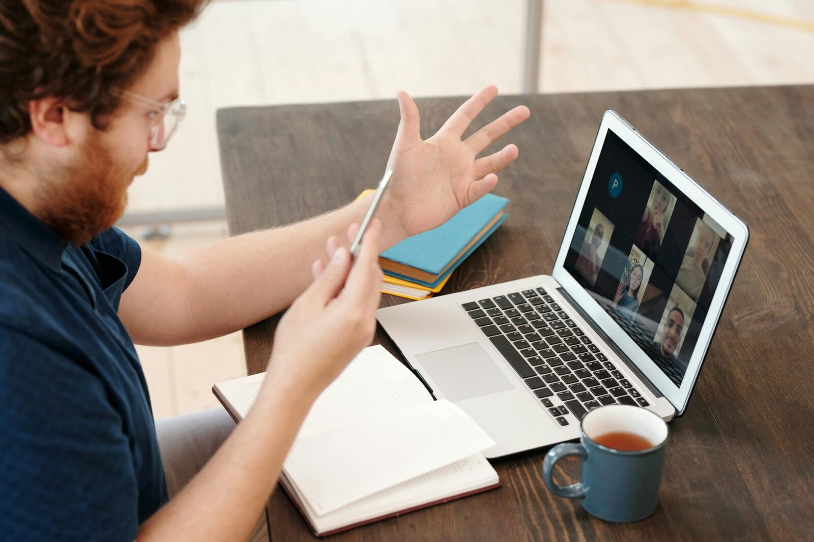 a man doing online class How Business Communication Technology Is Revolutionizing the Way We Work