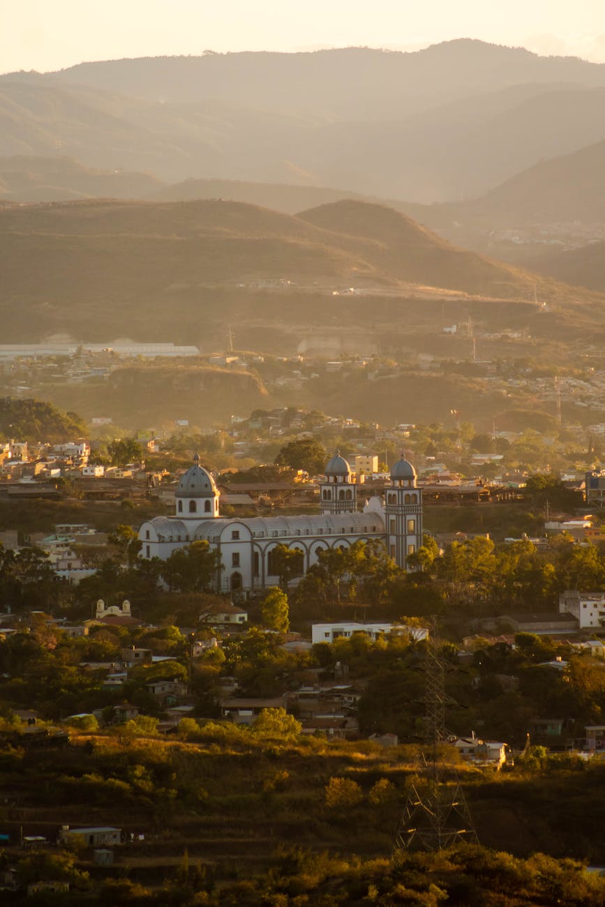 aerial view of building in town in mountains Why Honduras Property Investment Is a Smart Choice for Your Real Estate Portfolio