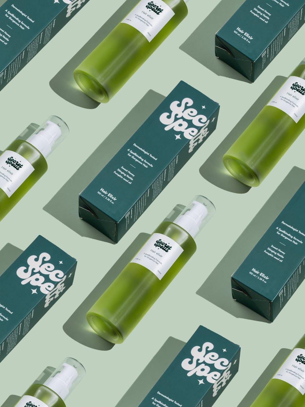 green bottles with cosmetic packaging on patterned background What Goes Into Product Design? 6 Key Steps to Create a Successful Product