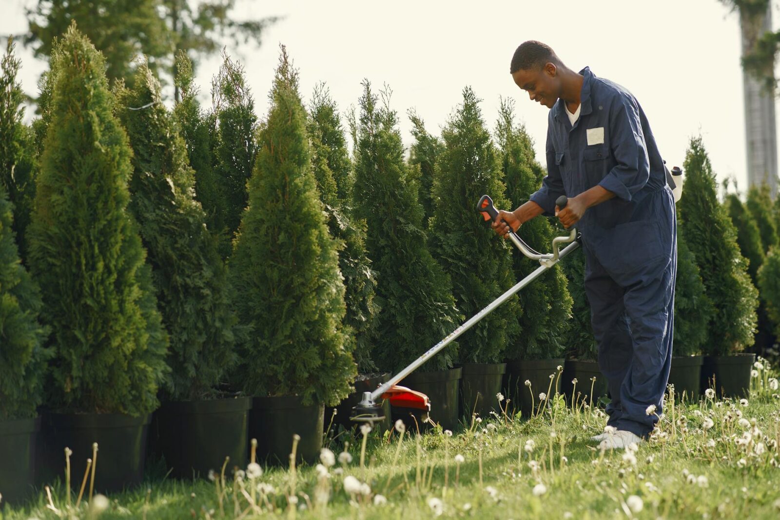 man trimming the grass using a grass cutter 8 Things You’ll Regret Not Doing Before Moving Into Your New Home